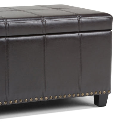 Amelia - Storage Ottoman Bench - Tanners Brown