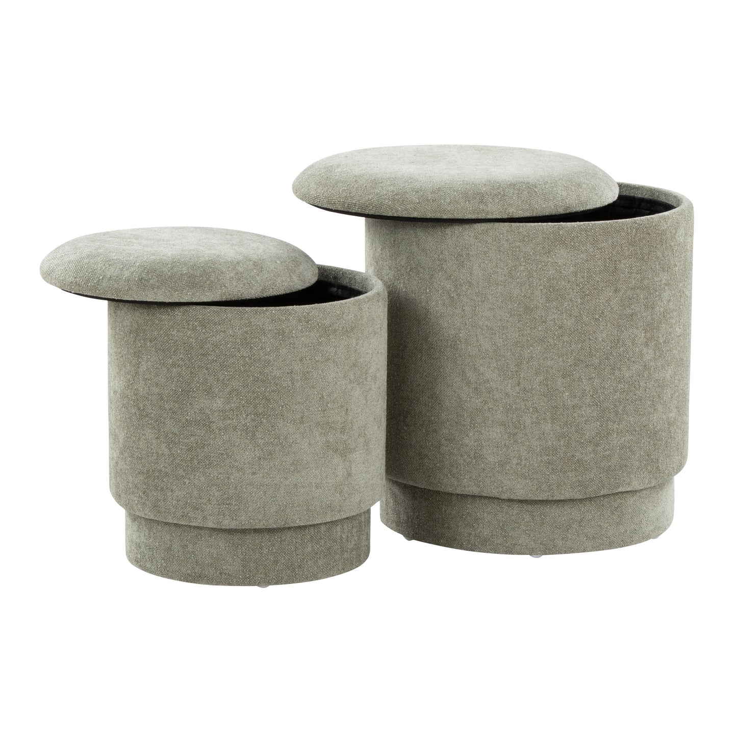 Marla - Upholstered Contemporary Ottoman Set - Green