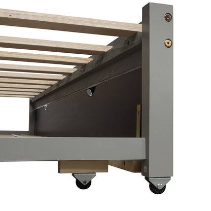 Extending Daybed With Trundle, Daybed With Trundle - Gray