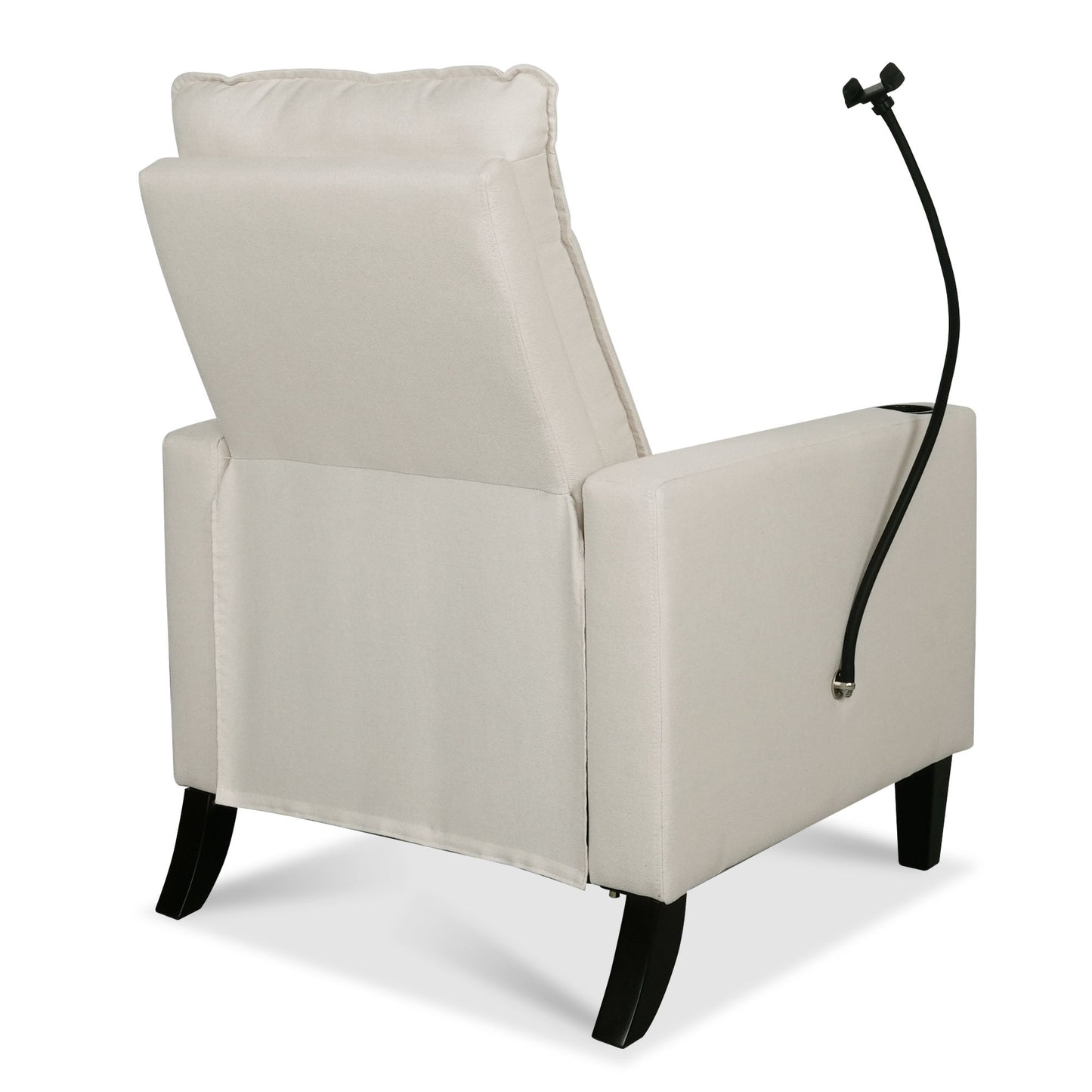 Recliner Chairs For Adults, Adjustable Recliner Sofa With Mobile Phone Holder & Cup Holder, Modern Reclining Chairs Fabric Push Back Recliner Chairs For Living Room, Bedroom - Beige