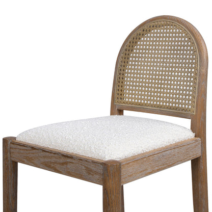 Panama - Curved Back Cane Bar Stool (Set of 2) - Ivory White