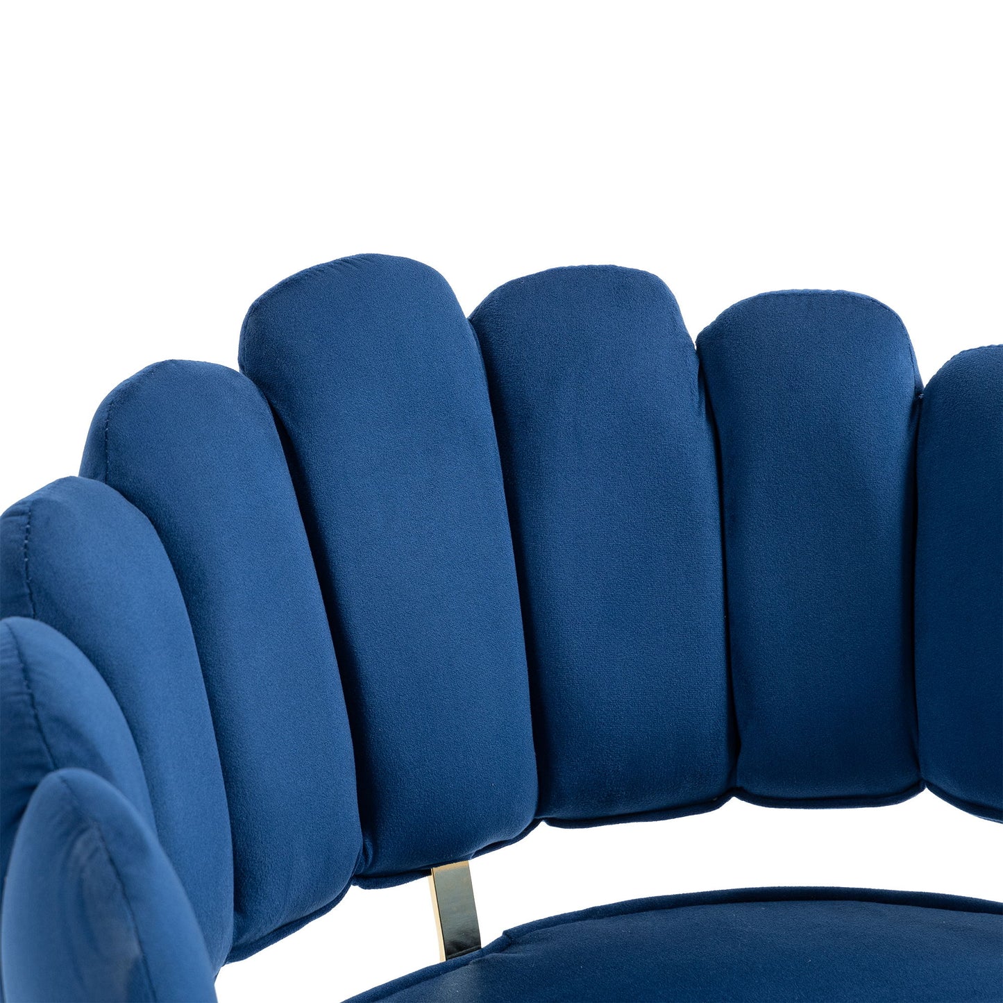Modern Home Office Desk Chair With Adjustable Height And Swivel Wheels - Navy