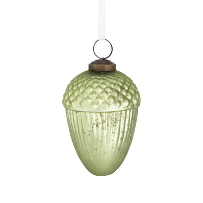 Tear Drop Ornament, Glass Decorative Hanging Christmas Tree Ornaments For Holiday Party Decorations (Set of 12) - Green