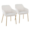 Daniella - Contemporary Dining Chair (Set of 2) - Cream / Gold
