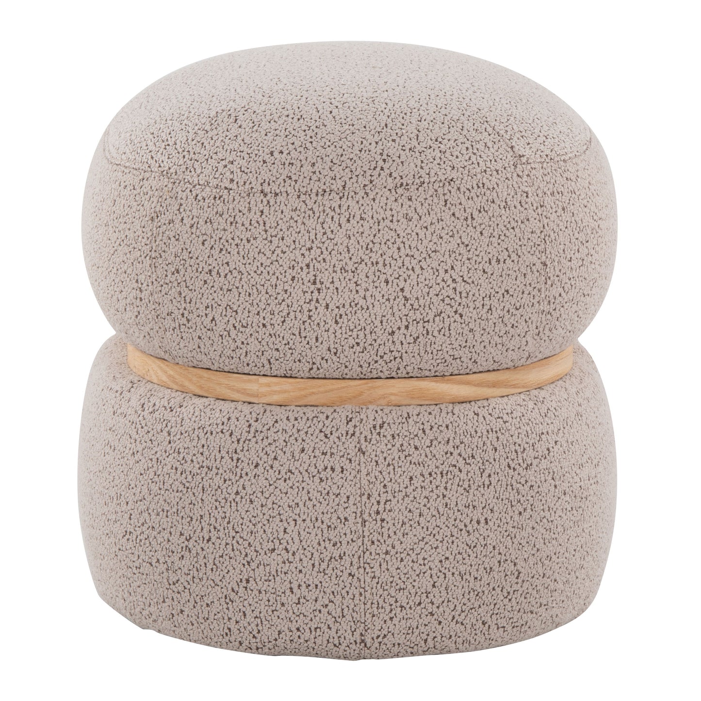 Cinch - Contemporary Pouf Ottoman - Beige / Natural
