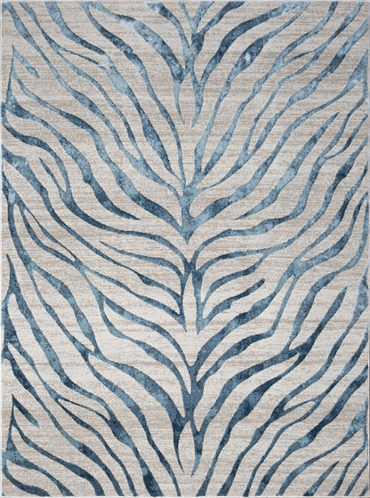 Elegance - 7'10" X 10'3" Polyester Area Rug - Blue