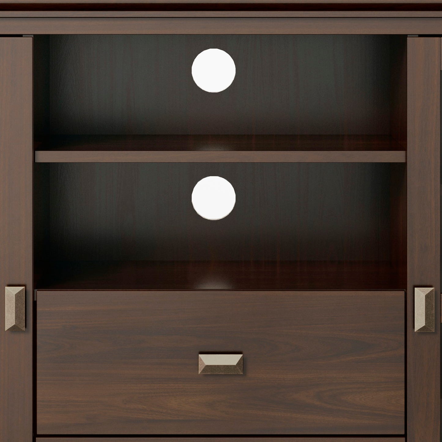 Artisan - Tall TV Media Stand - Tobacco Brown