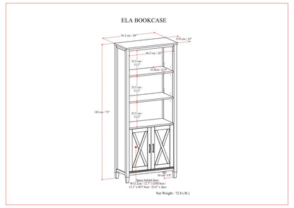 Ela - Bookcase - Smoky Brown
