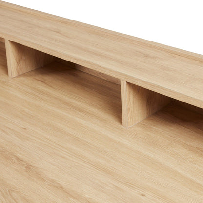 Design Laurel Writing Desk With Storage And Metal Crossed Legs - Natural / White