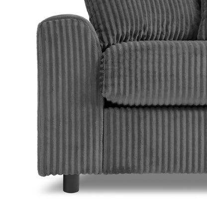 Sectional With Bluetooth Speakers L Shaped Couch With Console USB Charger, Cup Holders Storage Ottoman Deep And Wide Seat Cloud Sofa - Dark Gray