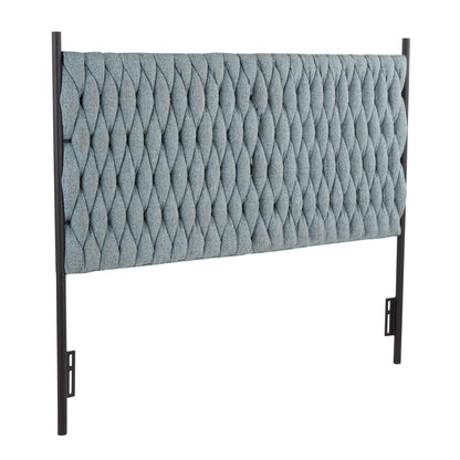 Braided Matisse - Queen Size Headboard - Black / Blue