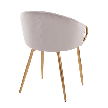 Claire - Contemporary / Glam Chair (Set of 2) - Gold / Silver