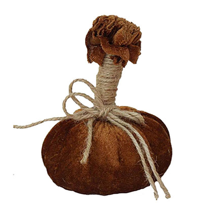 Pumpkin Ornament For Holiday Harvest Festival Fall Festival & Thanksgiving (Set of 6) - Brown Multi