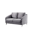 Sofia - Velvet Modern Chic Loveseat Couch - Gray