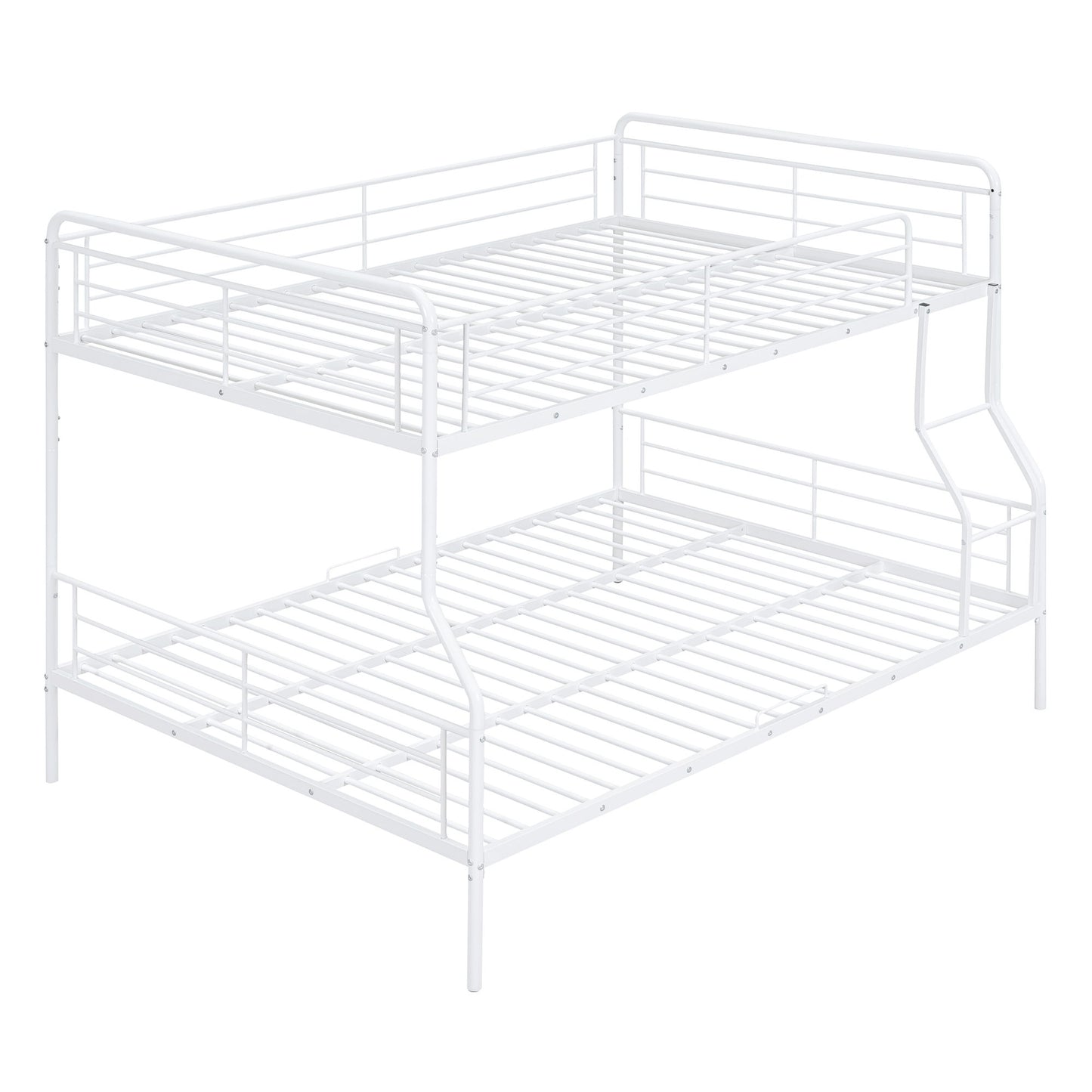 Full Long Over Queen Bunk Bed - White