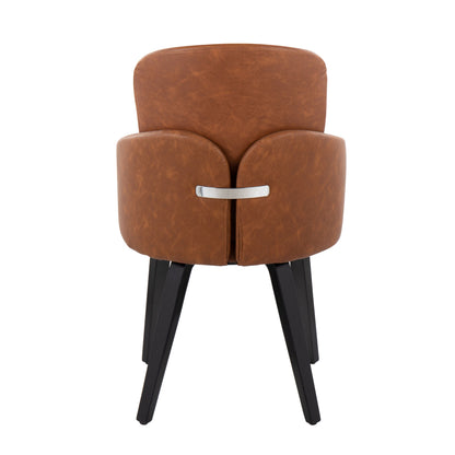 Dahlia - Contemporary Dining Chair (Set of 2) - Camel / Black