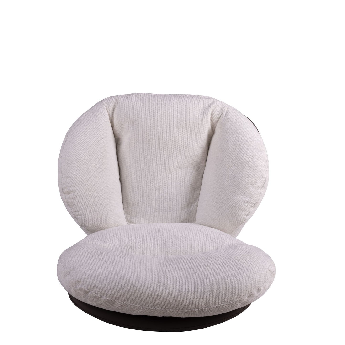 360ÔøΩÔøΩ Swivel Office Chair, Modern Chenille Chair With And Metal Base Frame, No Wheels, Accent Chair - White
