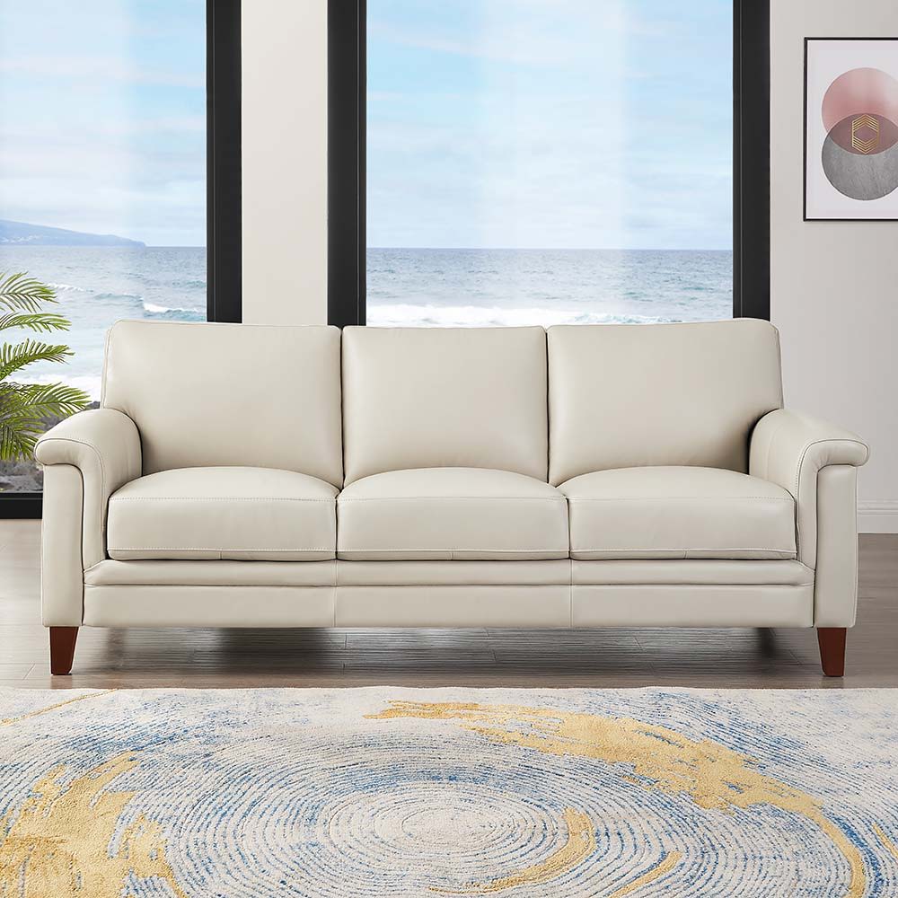 Westcott - Leather Sofa - Beige