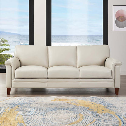 Westcott - Leather Sofa - Beige