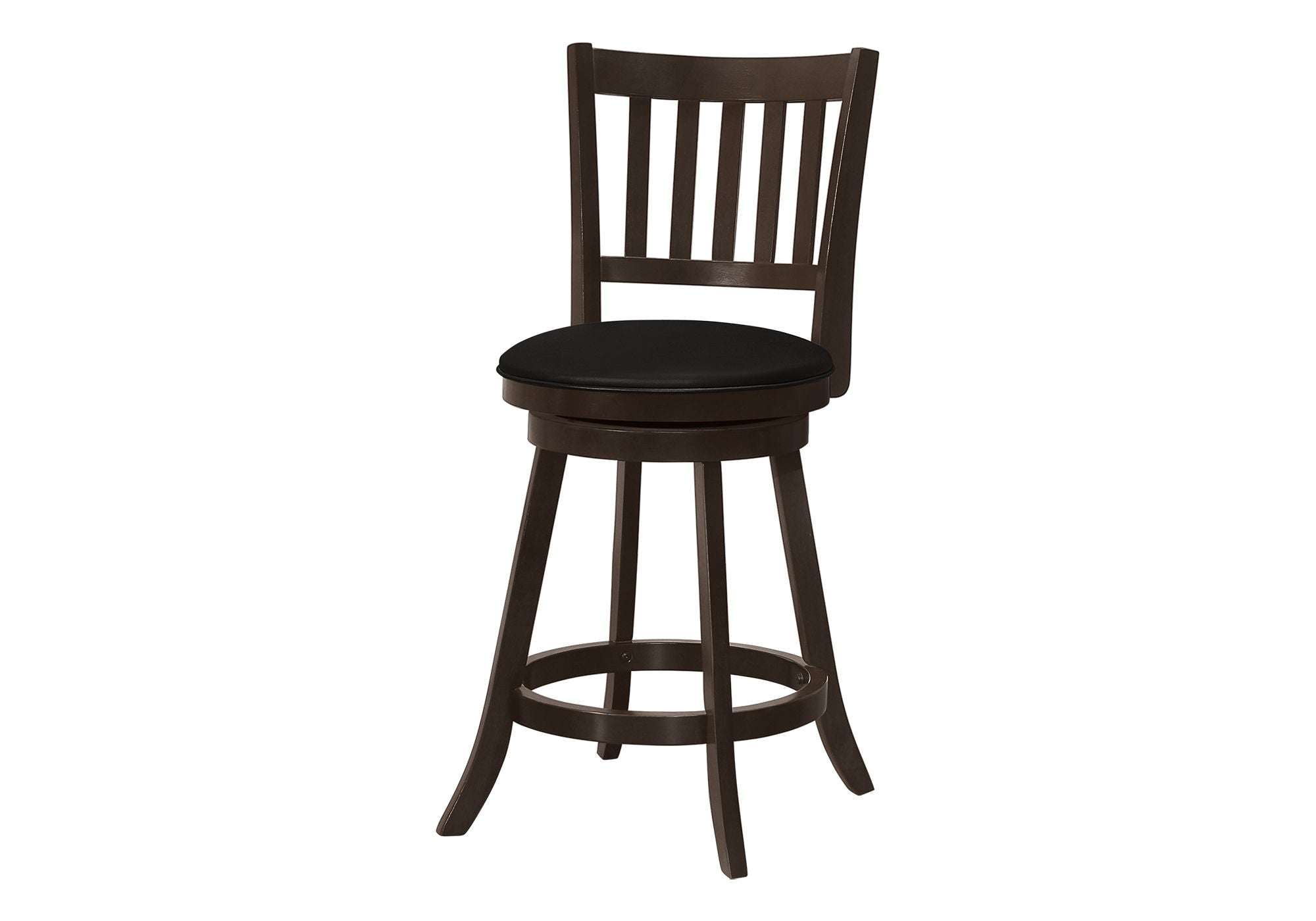 Swivel Bar Stool Counter Height, Transitional Comfortable Seating (Set of 2) - Espresso