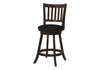 Swivel Bar Stool Counter Height, Transitional Comfortable Seating (Set of 2) - Espresso