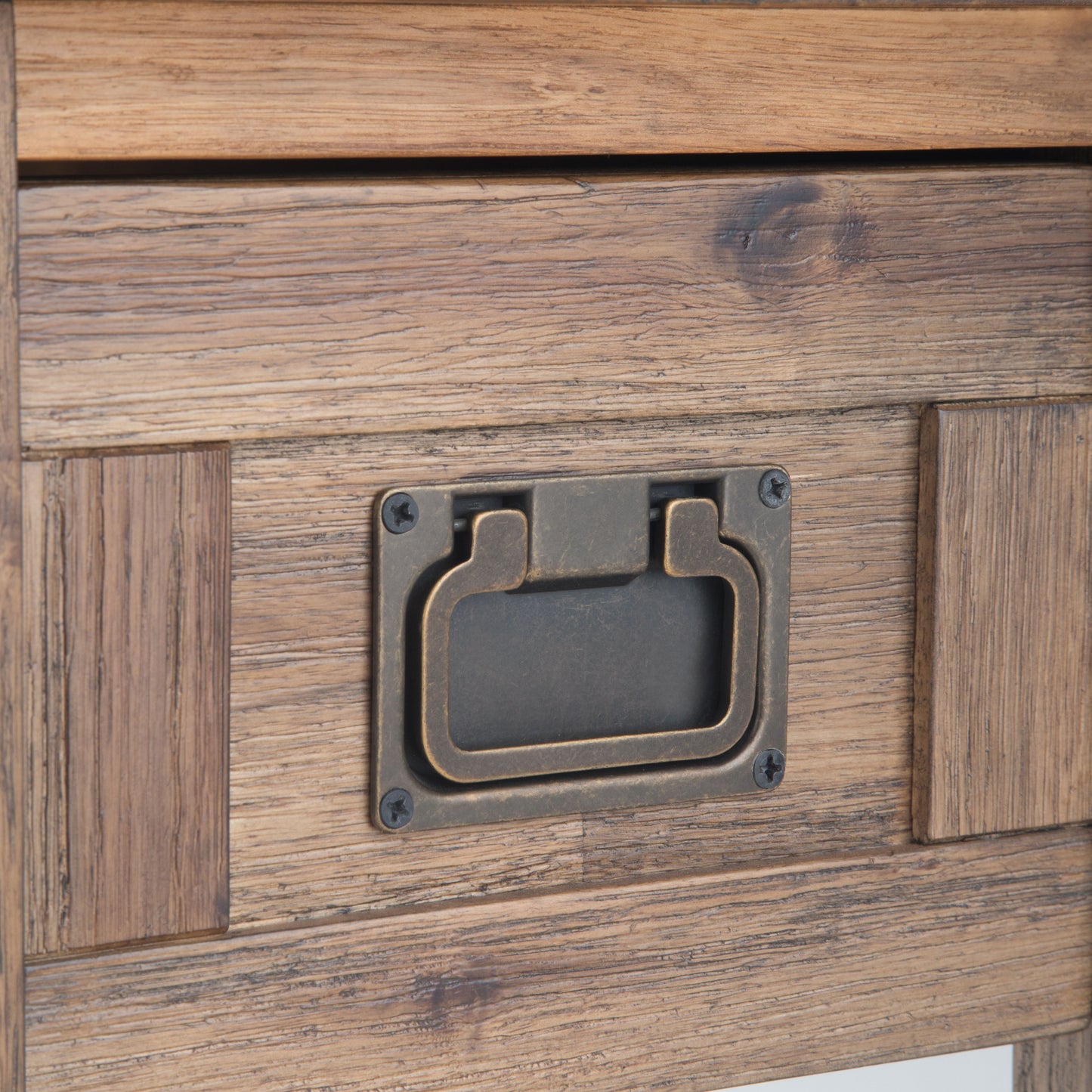 Monroe - Narrow Side Table - Rustic Natural Aged Brown