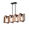 4 Light Kitchen Island Lights Pendant Light Farmhouse Dining Room Light Fixture, Rectangular Chandelier, 36