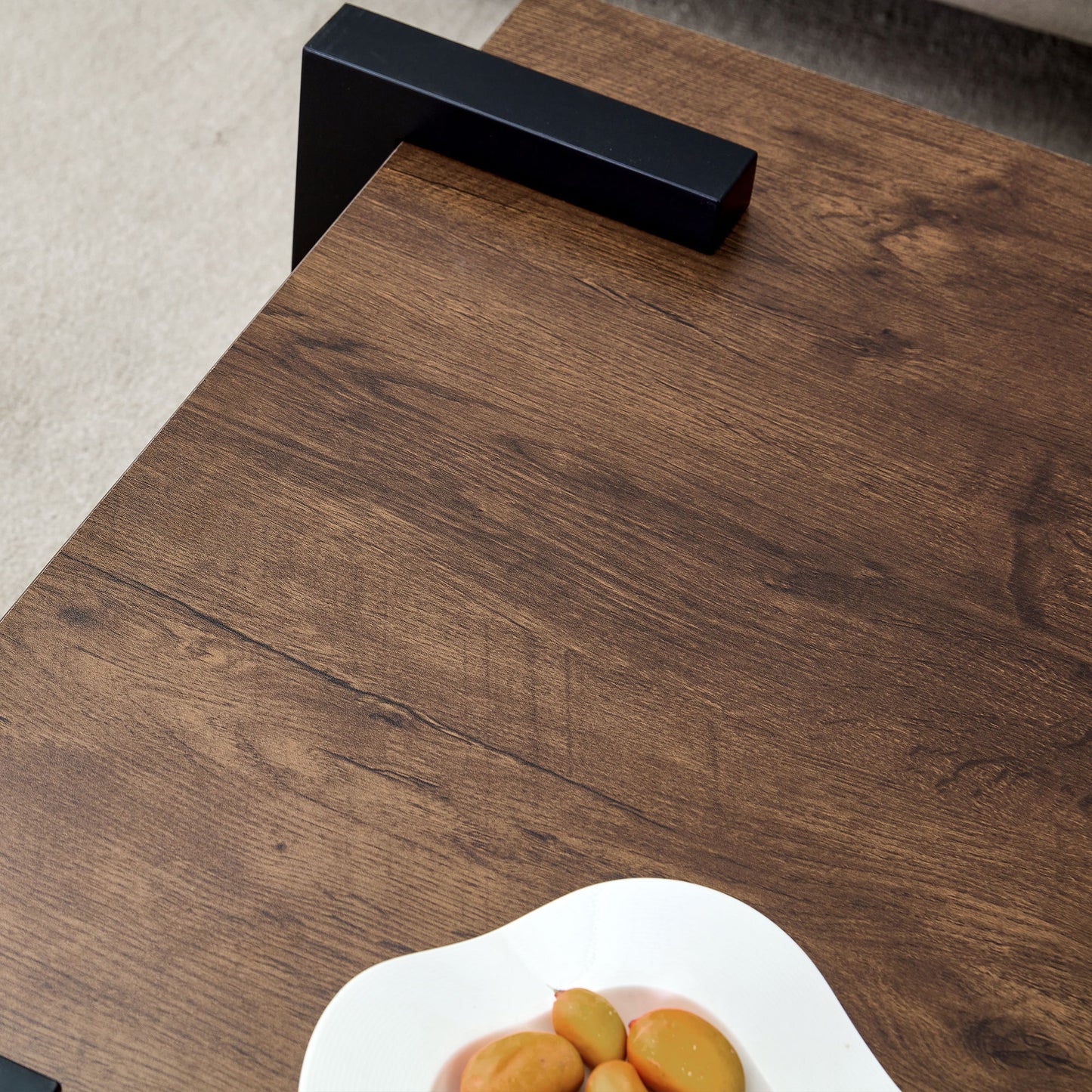 Walnut Colored Coffee Table, Suitable For Modern Minimalist Living Rooms And Leisure Areas - Walnut
