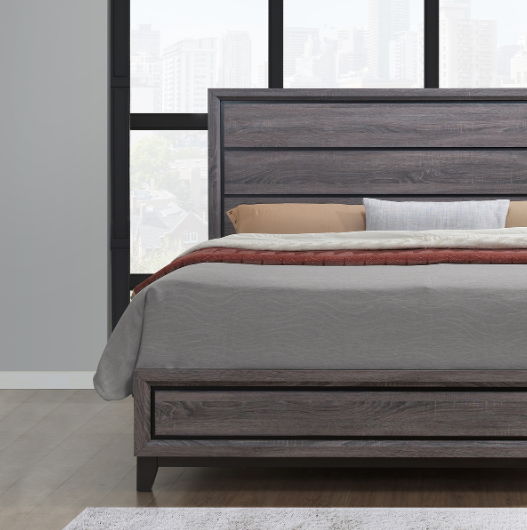 Mirage - Queen Bed - Gray / Black