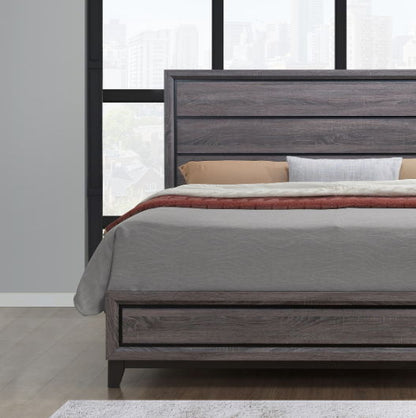 Mirage - Queen Bed - Gray / Black