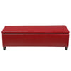 Glouster - Storage Ottoman Leather - Red