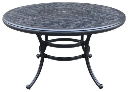 Round 4 Person 51.9" Long Aluminum Dining Set - Antique Bronze