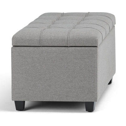 Sienna - Storage Ottoman Bench - Dove Gray