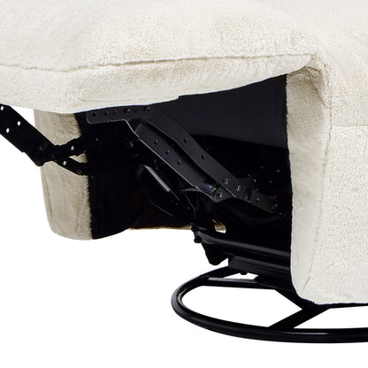 Rearden - Swivel Glider Manual Recliner Gaming Lounge Chair - Pearl White