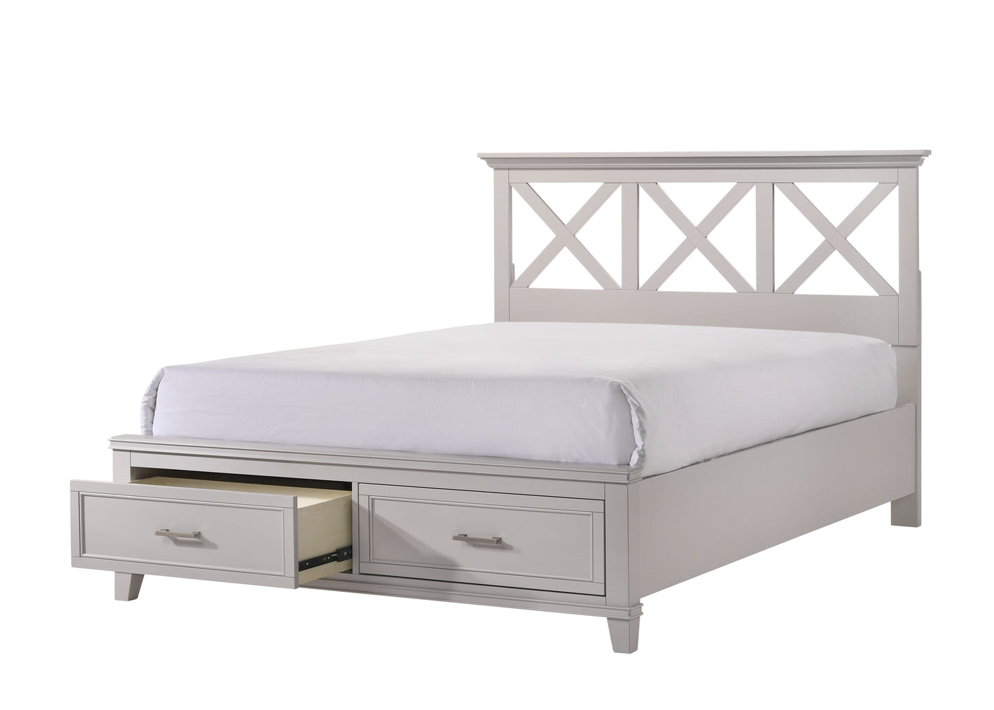 Queen X Storage Bed - Gray