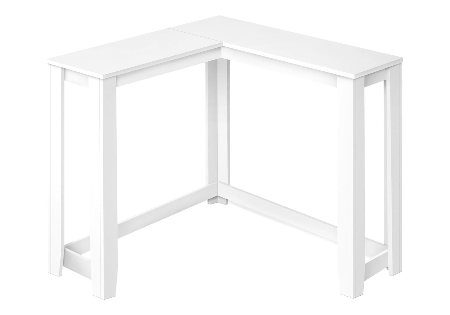 Corner Accent Console Table For Entryway, Convenient Design - White