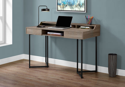 Computer Desk For Home Office, Laptop, Storage Drawers, Versatile Placement - Taupe
