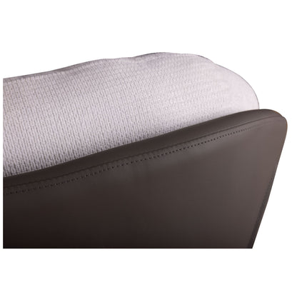 360ÔøΩÔøΩ Swivel Office Chair, Modern Chenille Chair With And Metal Base Frame, No Wheels, Accent Chair - White