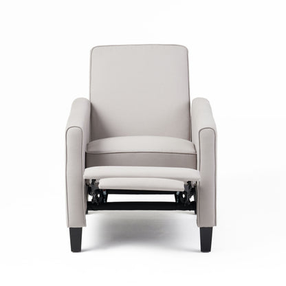 Linen Push Back Chair For Elegant Home - Gray