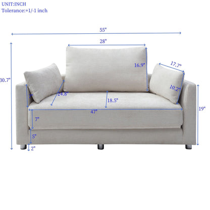 Multi-Functional Foldable Sleeper Sofa Bed, Floor Sofa Chair Bed, Circular Adjustable Futon Sitting And Sleeping Sofa - White