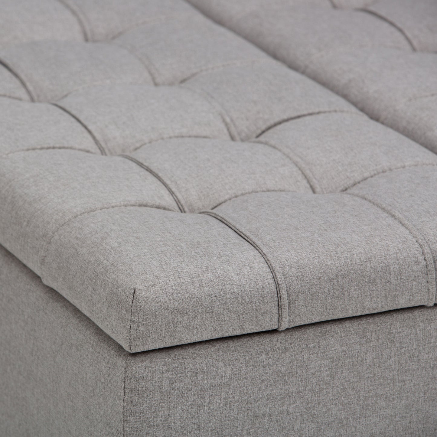 Harrison - Coffee Table Storage Ottoman - Dove Gray