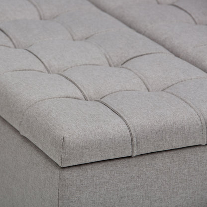 Harrison - Coffee Table Storage Ottoman - Dove Gray