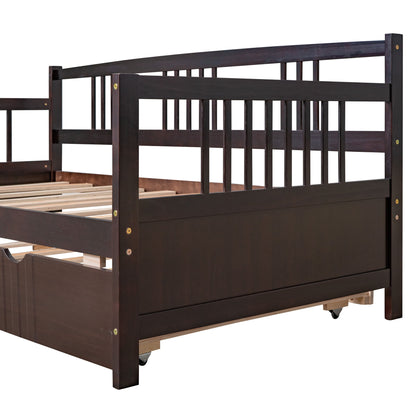 Twin Size DayBed With Twin Size Trundle - Espresso