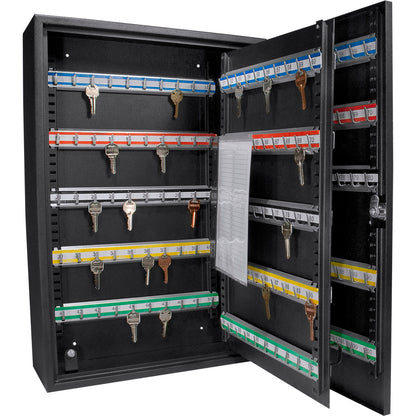 200 Key Adjustable Key Cabinet With Key Lock - Black