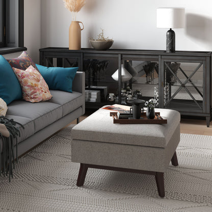 Owen - Coffee Table Storage Ottoman - Cloud Gray