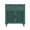 2 Door 2 Drawer Cabinet, American Furniture, Suitable For Bedroom, Living Room, Study - Dark Green