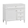Bathroom Vanity Without Top Sink, Modern Bathroom Storage Cabinet With 2 Drawers And A Tip-Out Drawer, Frame (Not Include Basin Sink) - White