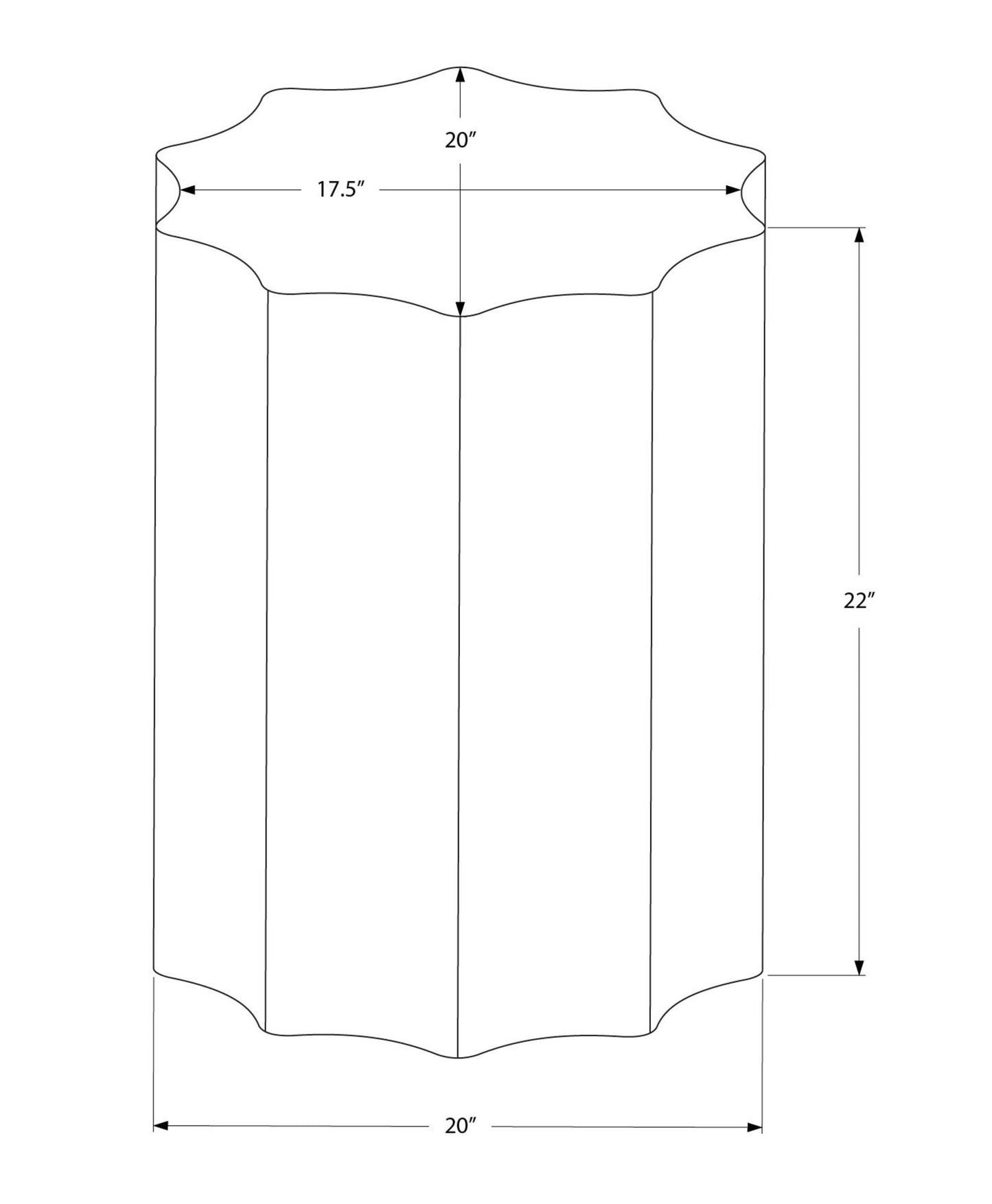 Drum Accent Side Table, Contemporary - Copper