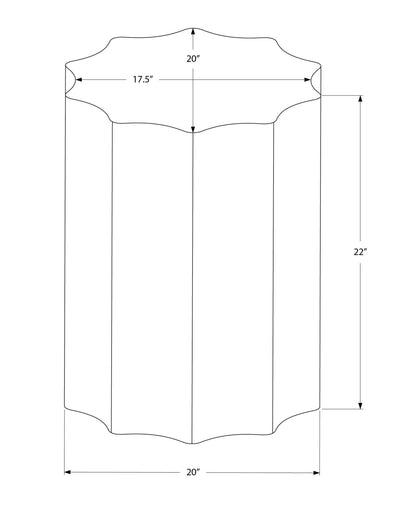 Drum Accent Side Table, Contemporary - Copper