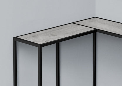 Corner Accent Console Table For Entryway, Contemporary Stylish - Gray